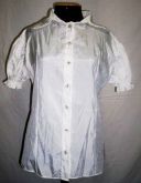 Camisa Feminina Acetinada Manga Franzida