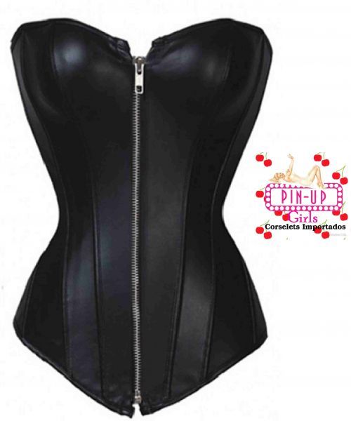 Corselet Preto Acetinado