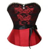 Corselet com Busto em Renda Vermelho